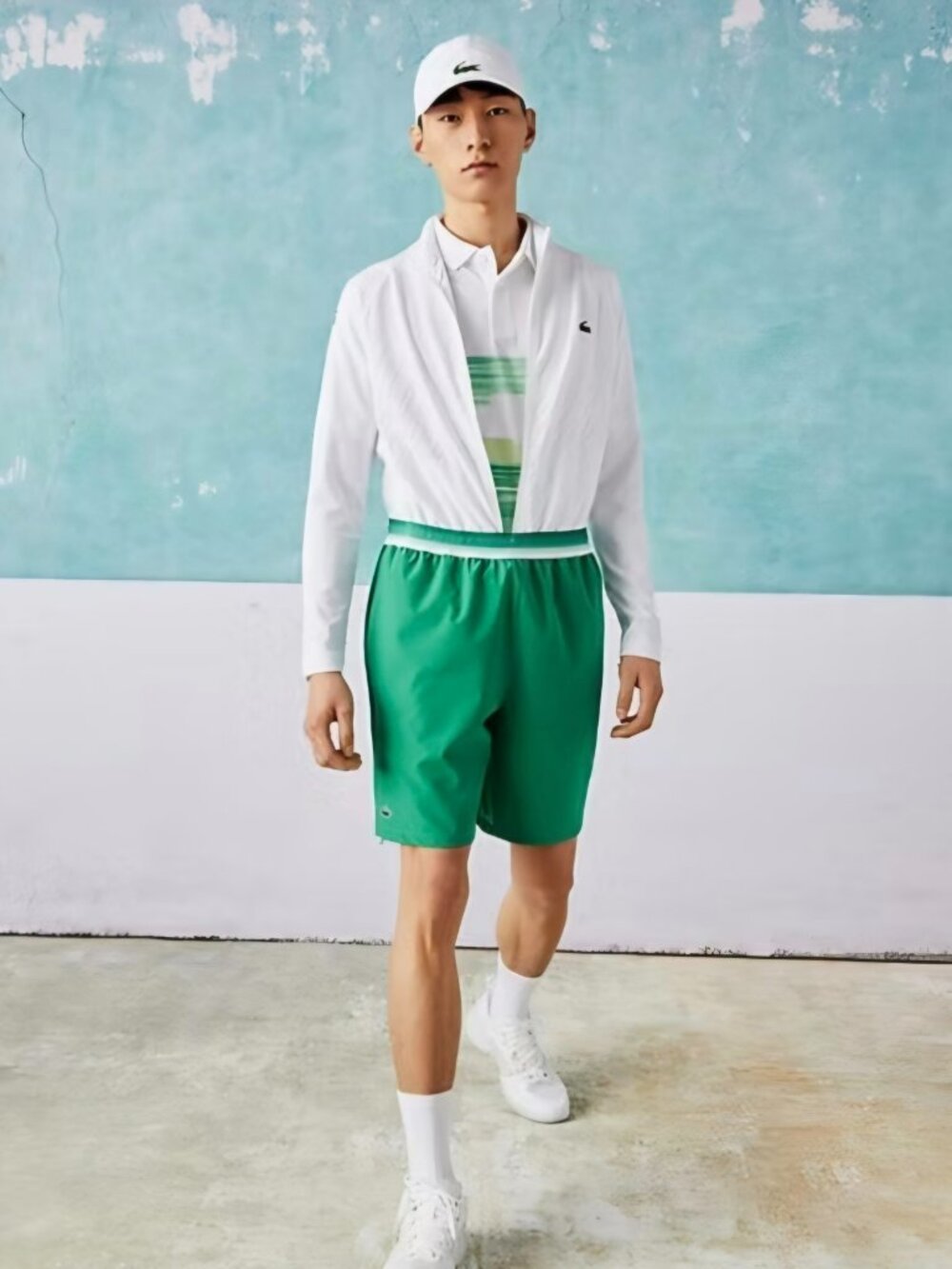 Lacoste SPORT x Novak Djokovic Men’s Light Stretch Shorts Green XXL